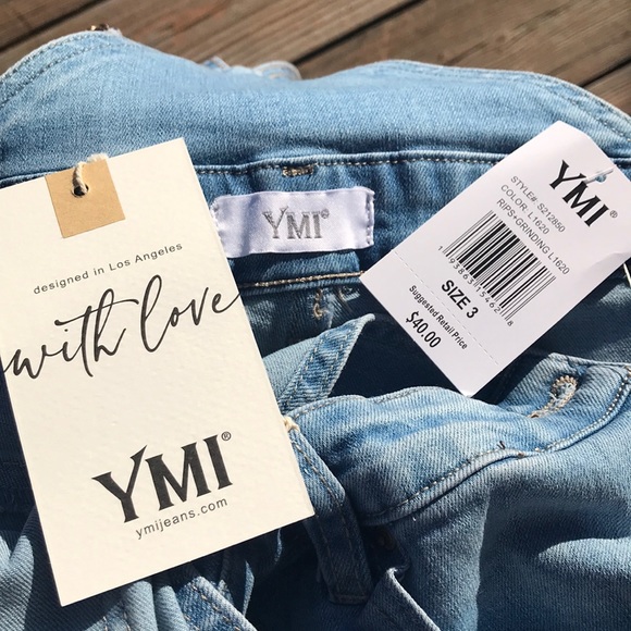3/$25💜NWT YMI Jean shorts overalls - Picture 7 of 7